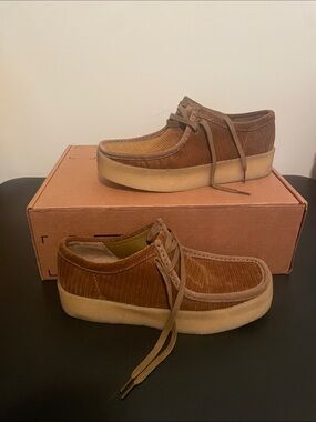 Clarks Wallabee Cup-Tan Cord Textile Men’s 10.5 JB
